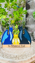 Colour Dragon Family of 3 – Personalized Wooden Decor