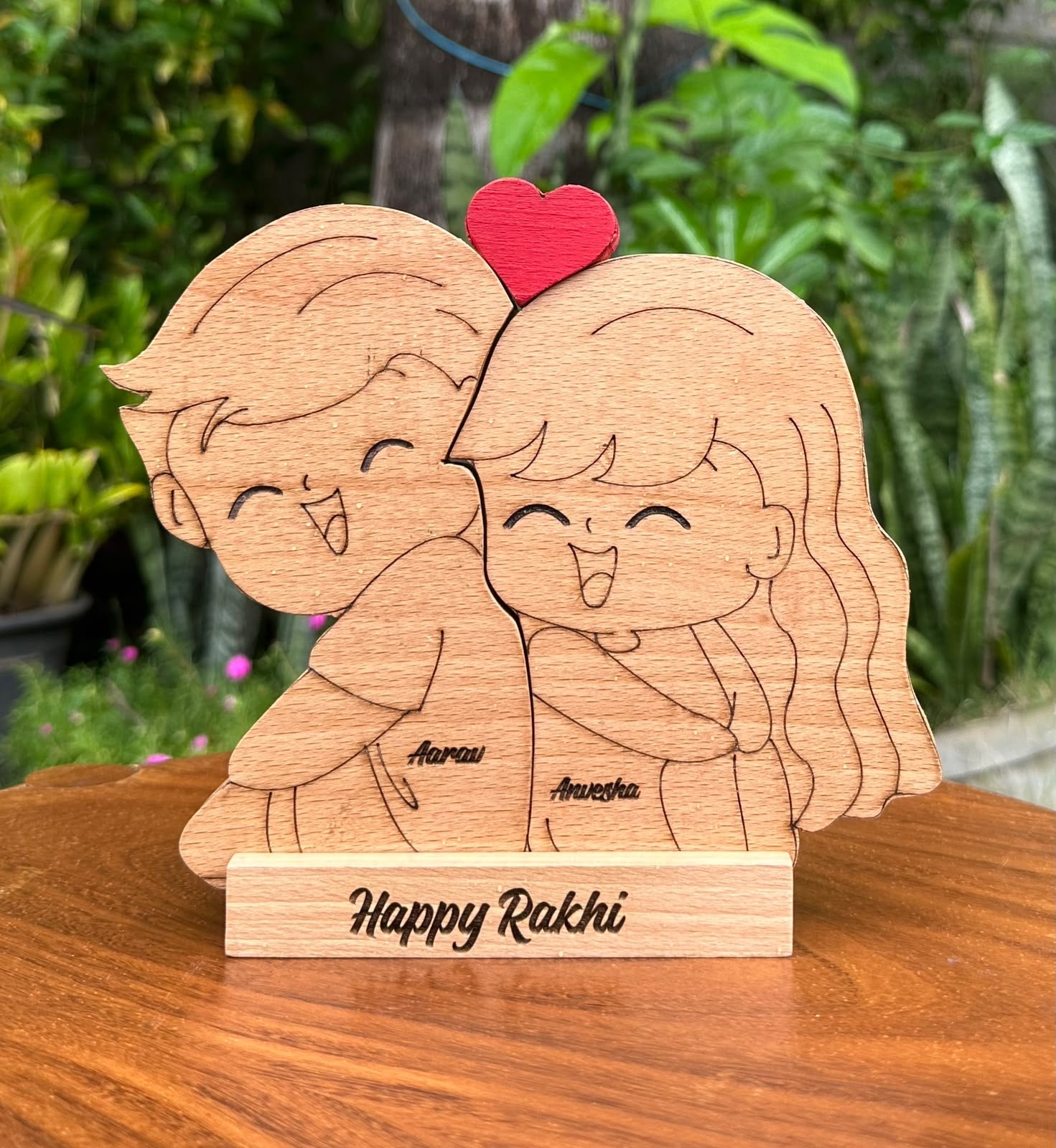 Rakhi Woodzzle – Personalized Wooden Keepsake